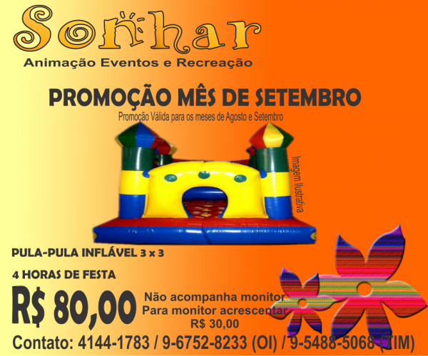 Pula Pula Inflável 3 x 3